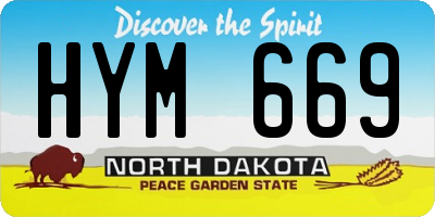 ND license plate HYM669