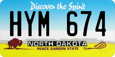 ND license plate HYM674