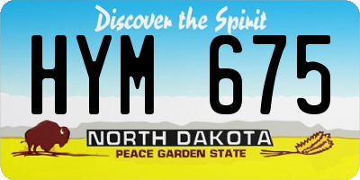 ND license plate HYM675