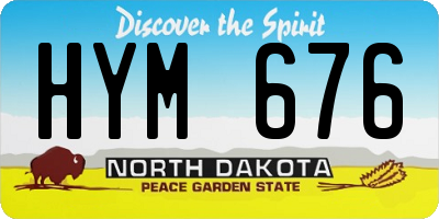 ND license plate HYM676