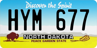 ND license plate HYM677