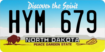 ND license plate HYM679