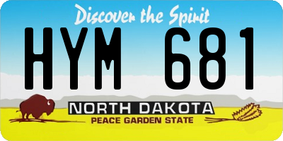 ND license plate HYM681