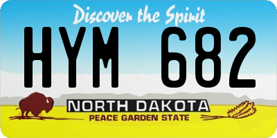 ND license plate HYM682