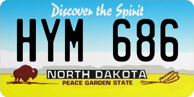 ND license plate HYM686