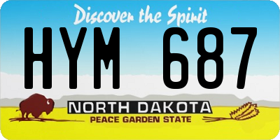 ND license plate HYM687
