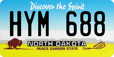 ND license plate HYM688