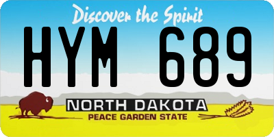 ND license plate HYM689