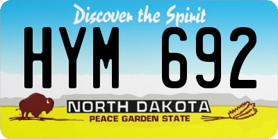 ND license plate HYM692