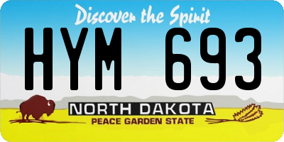 ND license plate HYM693
