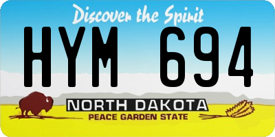 ND license plate HYM694