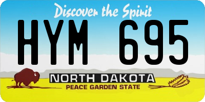 ND license plate HYM695