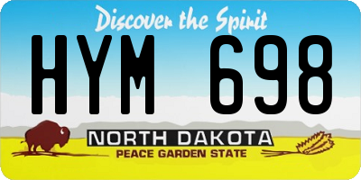 ND license plate HYM698