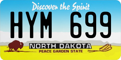ND license plate HYM699