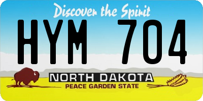 ND license plate HYM704