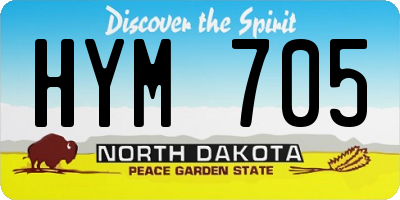 ND license plate HYM705