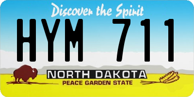 ND license plate HYM711