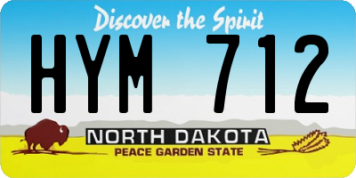 ND license plate HYM712