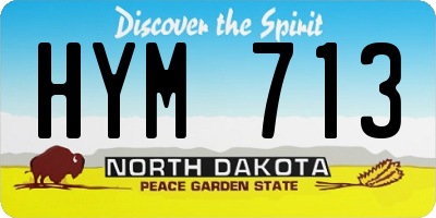 ND license plate HYM713