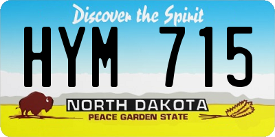 ND license plate HYM715