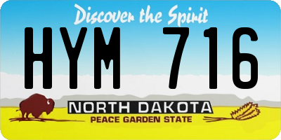 ND license plate HYM716
