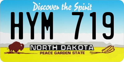 ND license plate HYM719
