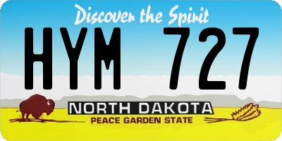 ND license plate HYM727