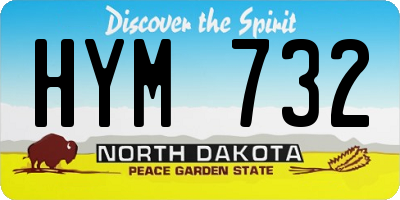 ND license plate HYM732