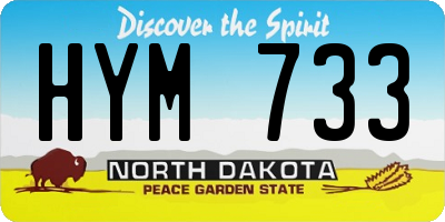 ND license plate HYM733