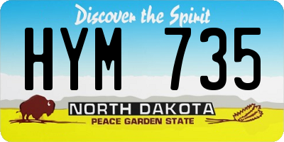 ND license plate HYM735