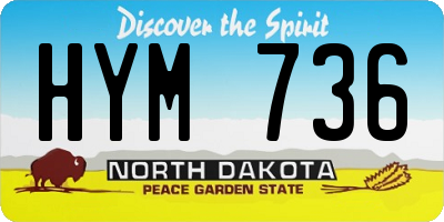 ND license plate HYM736