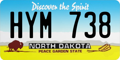 ND license plate HYM738