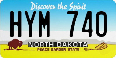 ND license plate HYM740
