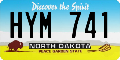 ND license plate HYM741