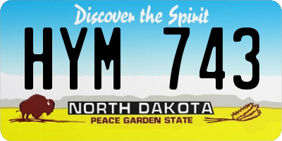 ND license plate HYM743