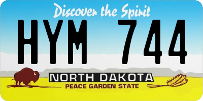 ND license plate HYM744