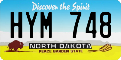 ND license plate HYM748