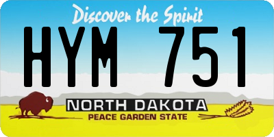 ND license plate HYM751
