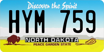 ND license plate HYM759
