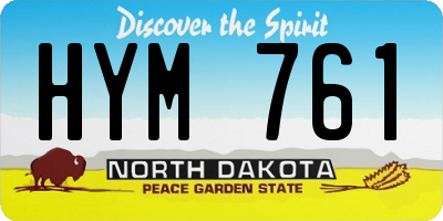 ND license plate HYM761