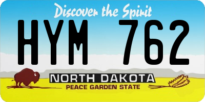 ND license plate HYM762