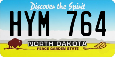 ND license plate HYM764