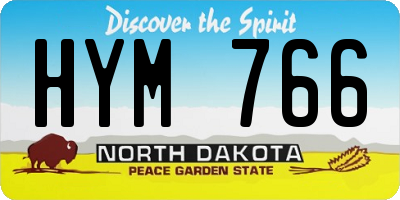 ND license plate HYM766