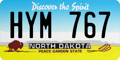 ND license plate HYM767