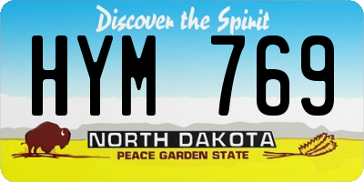ND license plate HYM769