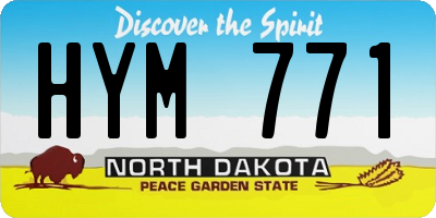 ND license plate HYM771