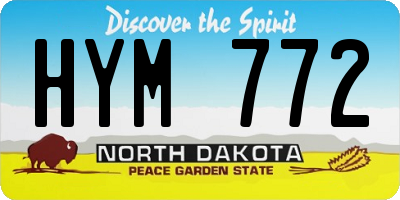 ND license plate HYM772