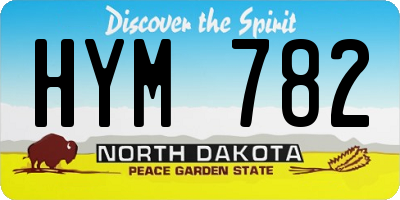 ND license plate HYM782