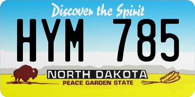 ND license plate HYM785
