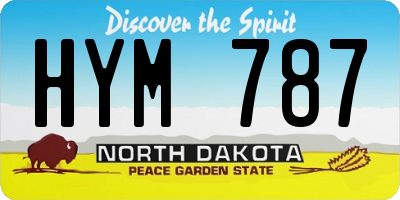 ND license plate HYM787